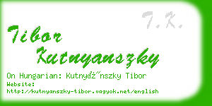 tibor kutnyanszky business card